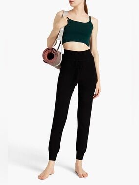 Live The Process Stretch-Knit Track Pants in Black Large